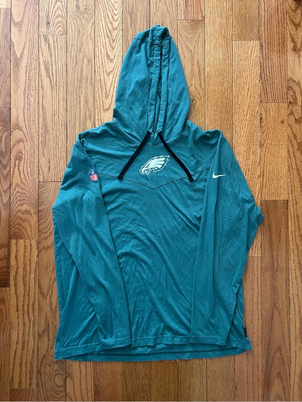 Philadelphia Eagles Nike On-Field Green Hooded Shirt Size Large